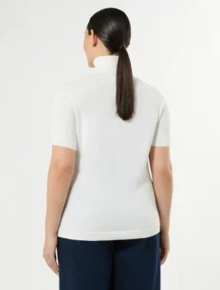 Maglia in filato di misto cotone - BIANCO
