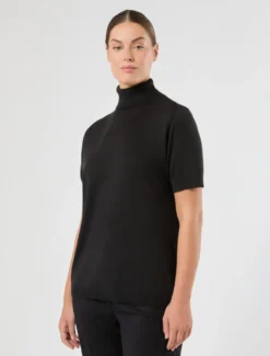 Maglia in filato di misto cotone - NERO