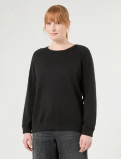 Maglia in filato di misto cotone - NERO