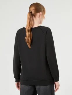 Maglia in filato di misto cotone - NERO