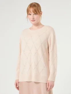 Maglia in lana e cachemire - BIANCO AVORIO