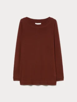 Maglia in lana, seta e cachemire - MATTONE ROSSO