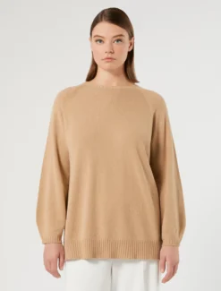 Maglia in misto cachemire - CAMMELLO
