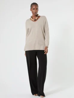Maglia in puro cachemire - BEIGE