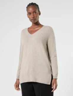 Maglia in puro cachemire - BEIGE