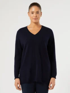 Maglia in puro cachemire - BLU NOTTE