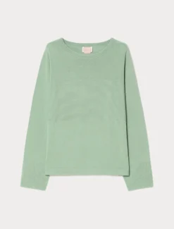 Maglia in puro cotone - VERDE SALVIA