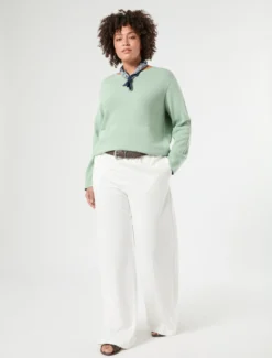 Maglia in puro cotone - VERDE SALVIA