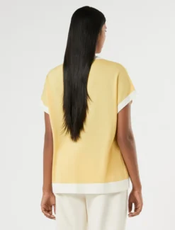 Maglia in seta e cachemire - GIALLO