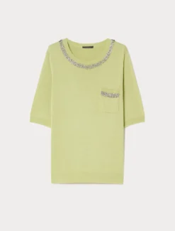 Maglia in seta e cachemire - LIME