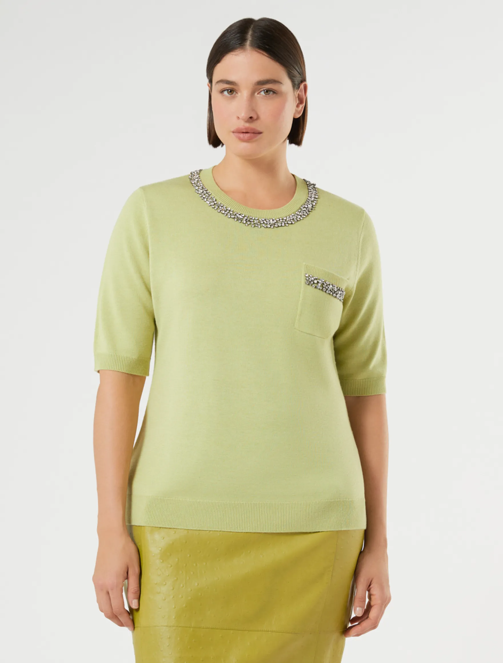 Maglia in seta e cachemire - LIME