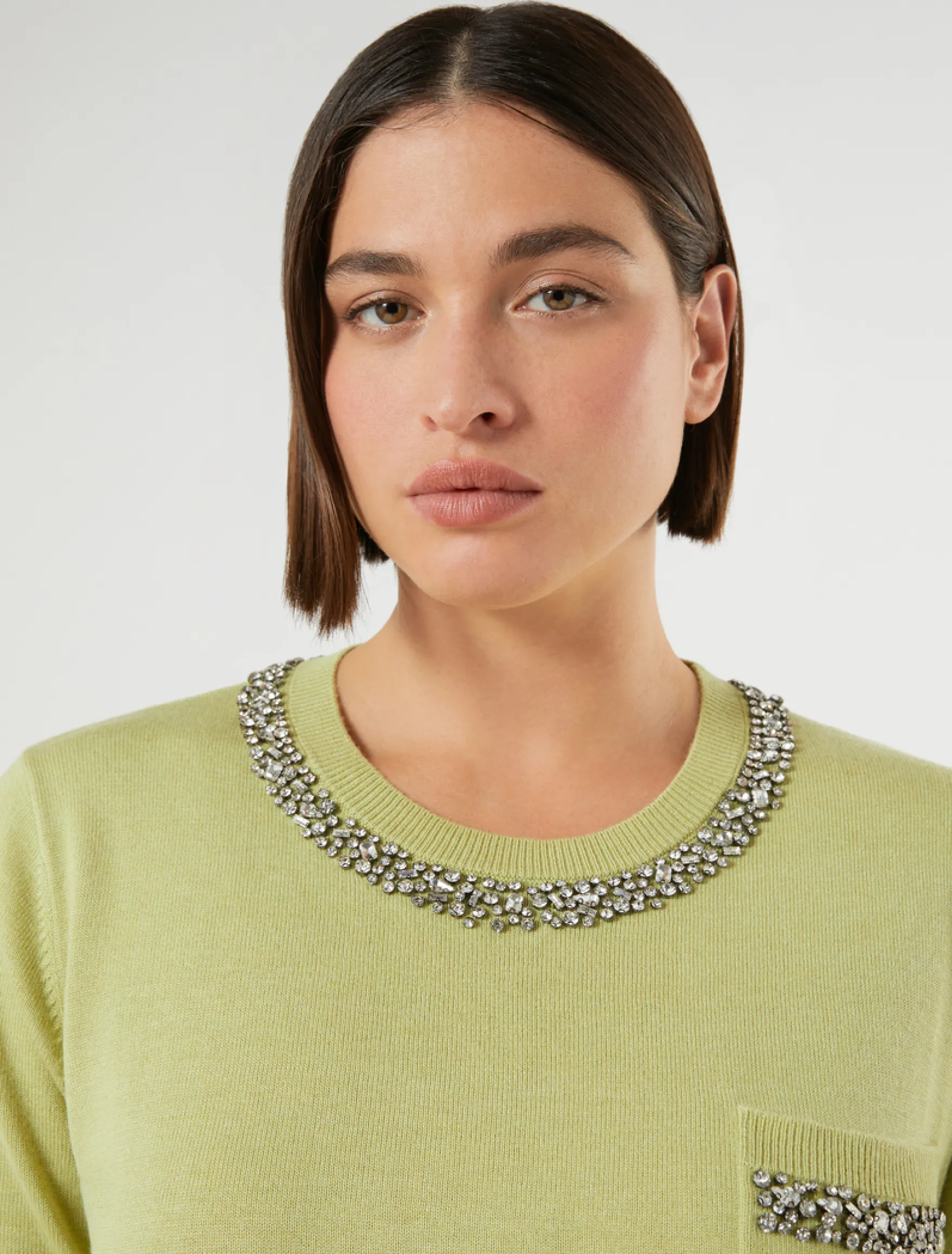 Maglia in seta e cachemire - LIME