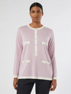Maglia in seta e cachemire - ROSA