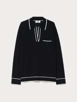 Maglia in seta e cotone - BLU NOTTE