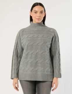 Maglia in soffilo di misto lana - GRIGIO MEDIO