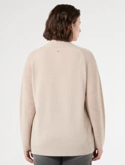 Maglia in soffilo di misto lana - TORTORA