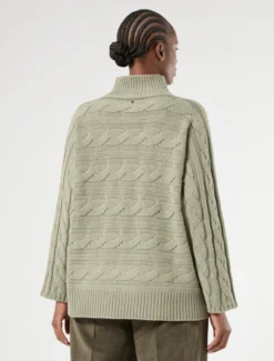 Maglia in soffilo di misto lana - VERDE SALVIA