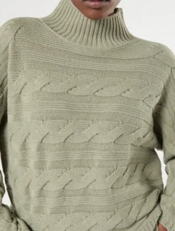 Maglia in soffilo di misto lana - VERDE SALVIA
