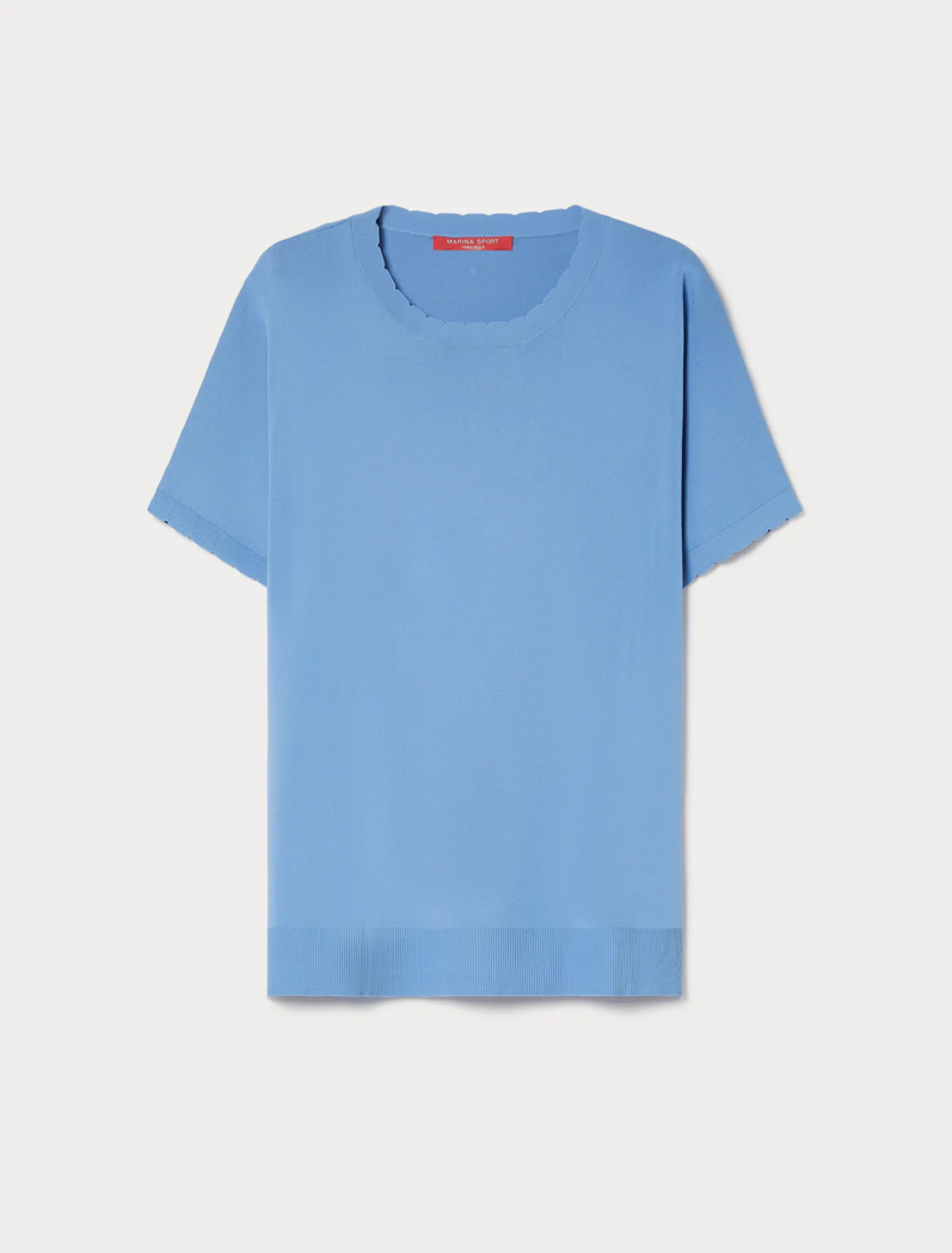 Maglia in viscosa crêpe - AZZURRO