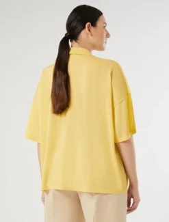 Maglia in viscosa crêpe - GIALLO