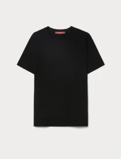 Maglia in viscosa crêpe - NERO