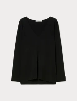 Maglia in viscosa jacquard - NERO