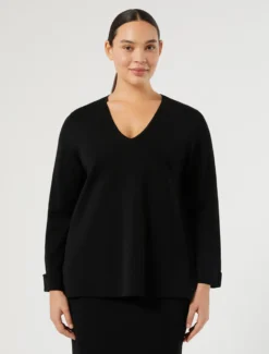 Maglia in viscosa jacquard - NERO