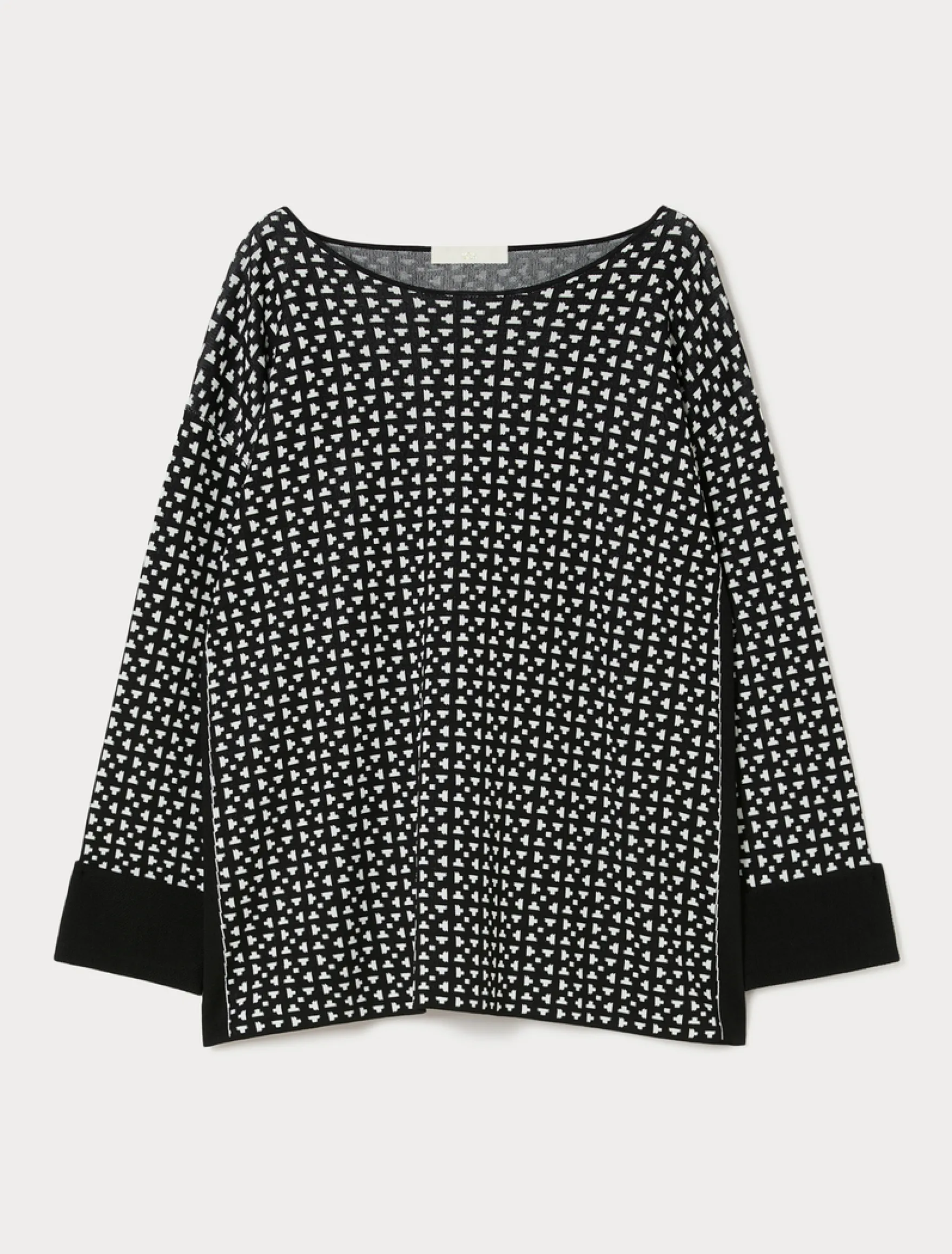 Maglia in viscosa opaca - NERO BIANCO