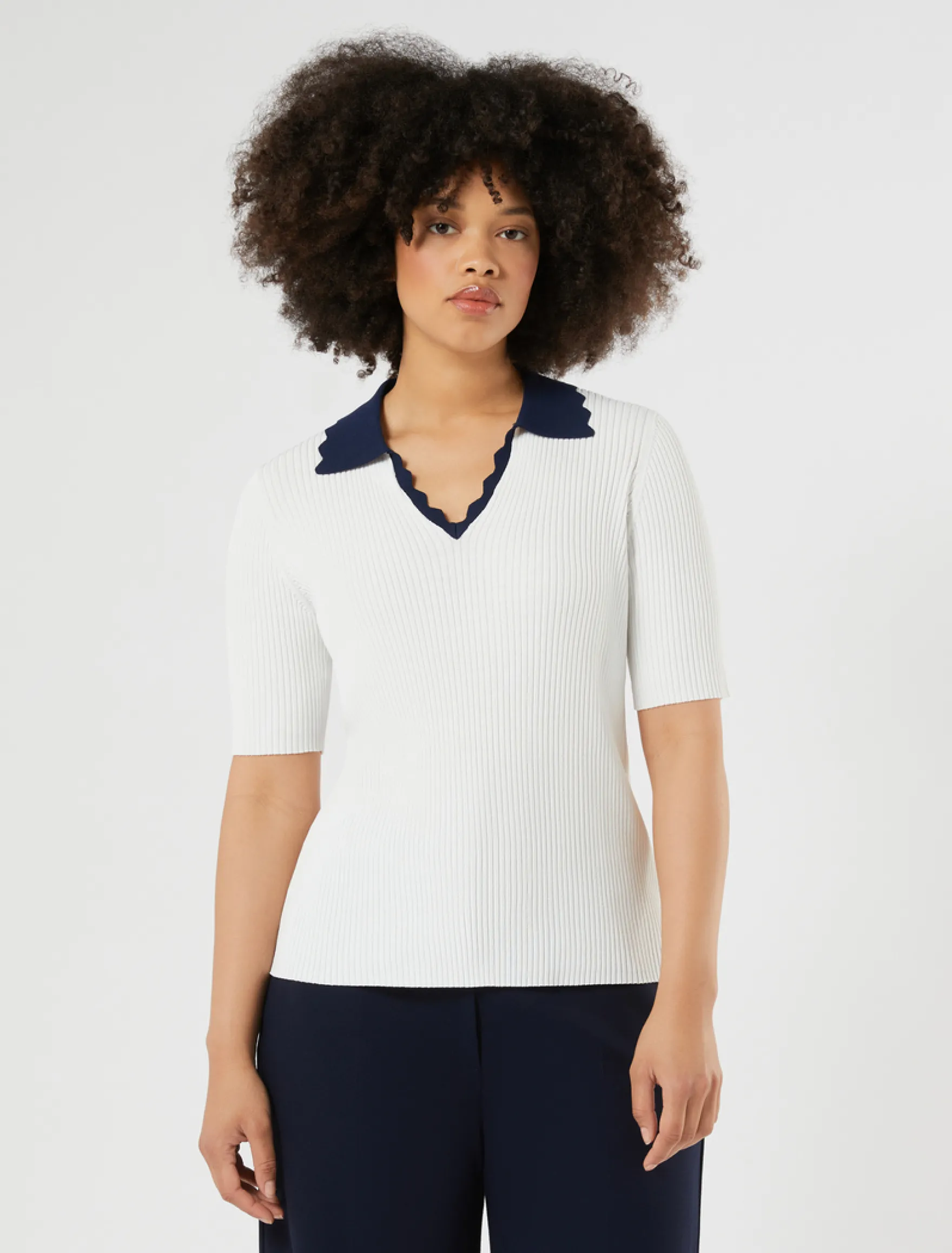 Maglia in viscosa stretch - BIANCO