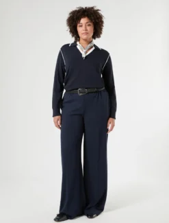 Maglia in viscosa stretch - BLU NOTTE