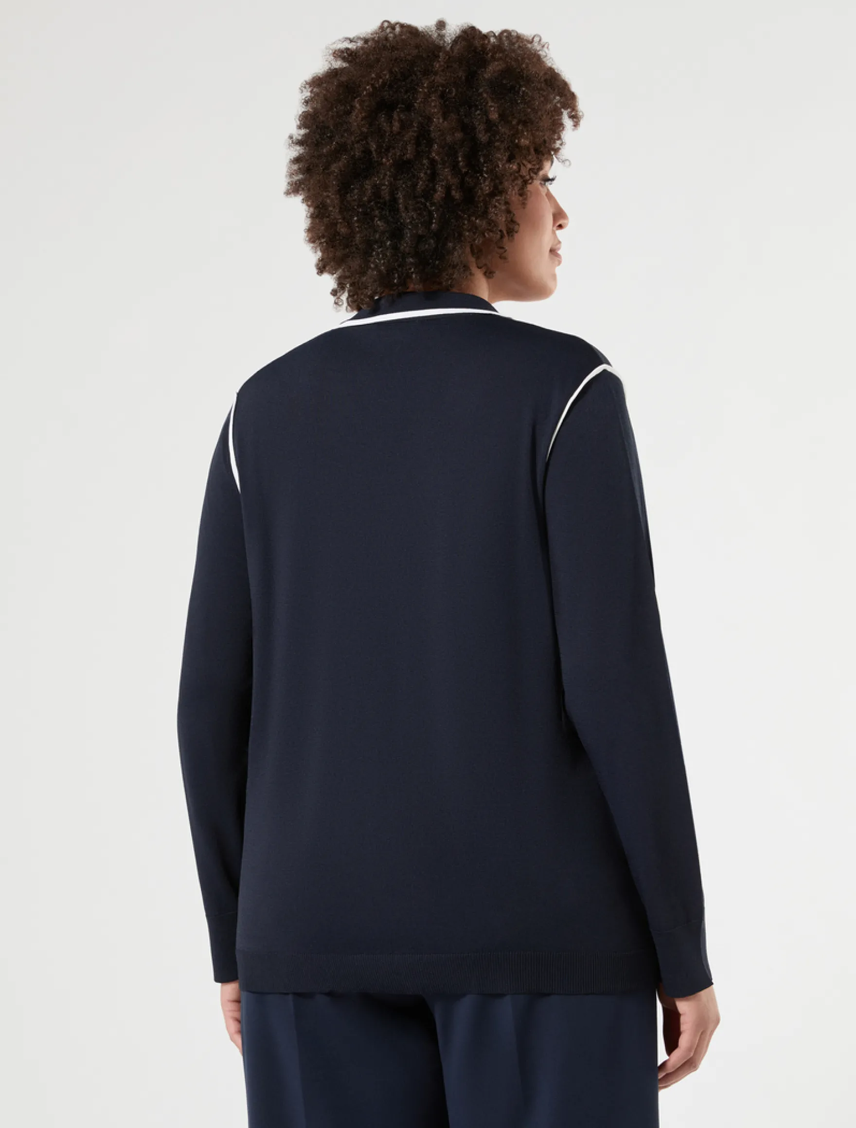 Maglia in viscosa stretch - BLU NOTTE