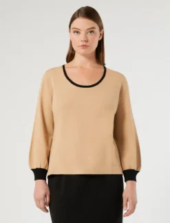 Maglia in viscosa stretch - CAMMELLO