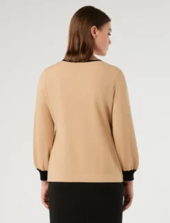 Maglia in viscosa stretch - CAMMELLO