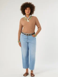 Maglia in viscosa stretch - CARAMELLO