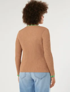 Maglia in viscosa stretch - CARAMELLO