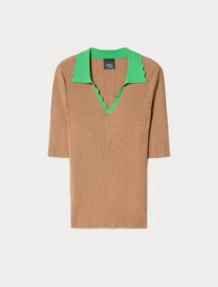 Maglia in viscosa stretch - CARAMELLO