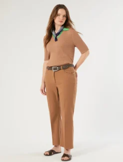 Maglia in viscosa stretch - CARAMELLO