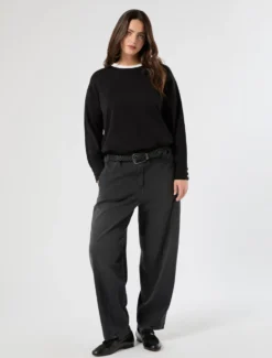 Maglia in viscosa stretch - NERO