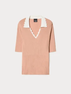 Maglia in viscosa stretch - ROSA ANTICO