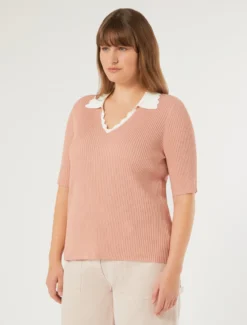 Maglia in viscosa stretch - ROSA ANTICO