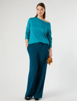 Maglia in viscosa stretch - TURCHESE