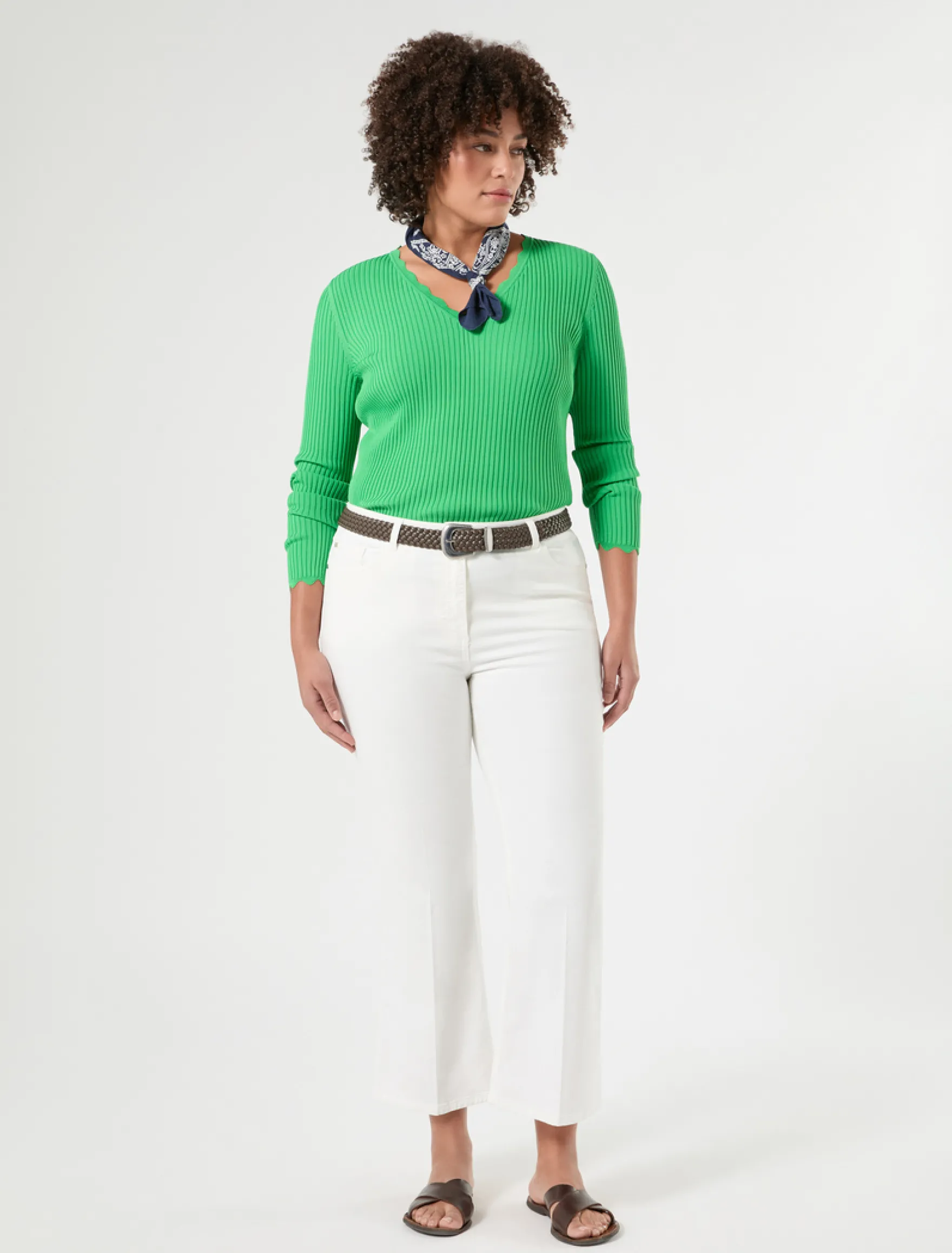Maglia in viscosa stretch - VERDE BANDIERA