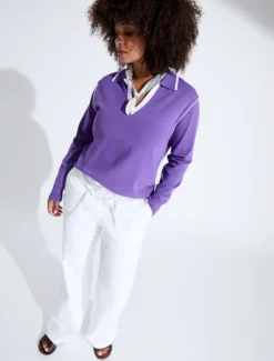 Maglia in viscosa stretch - VIOLA