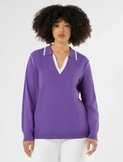Maglia in viscosa stretch - VIOLA