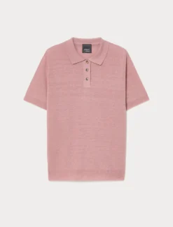 Maglia polo in lino e cotone - GLICINE