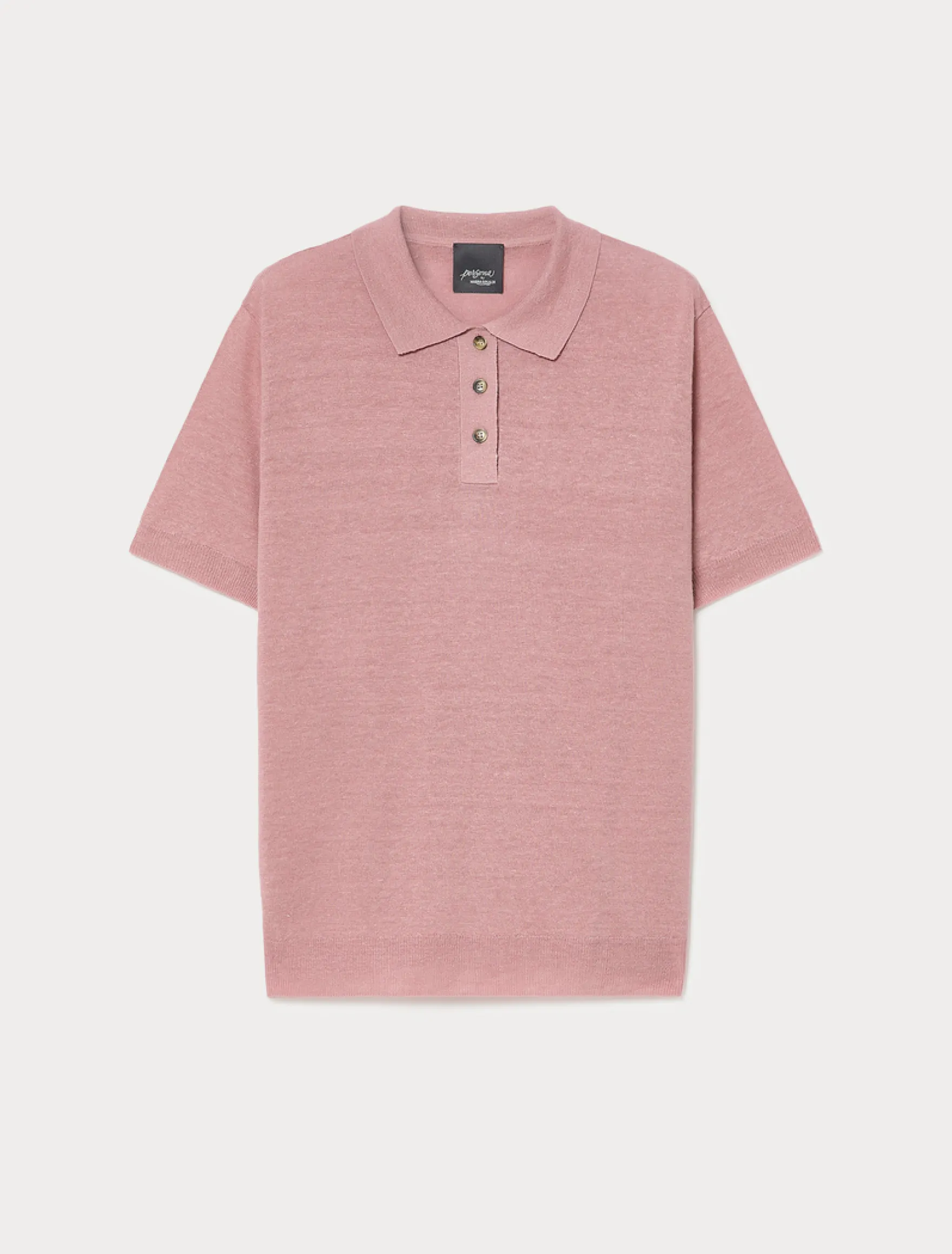Maglia polo in lino e cotone - GLICINE