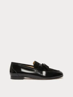 Mocassini in pelle e suede - NERO