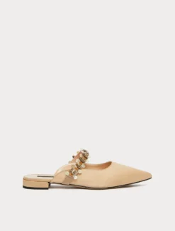 Mules in raso - CAMMELLO