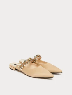 Mules in raso - CAMMELLO