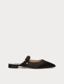 Mules in raso - NERO